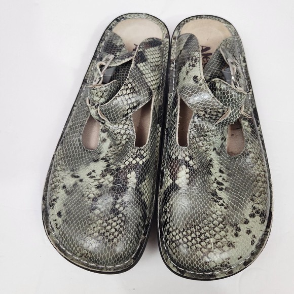 Alegria Shoes - Alegria Green Snake‎ Skin Shoes Size 40